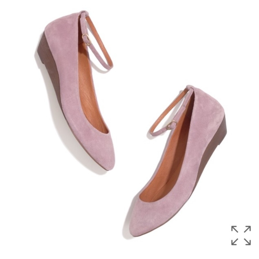 Authentic Madewell Ankle Strap Mini-Wedge Lavender